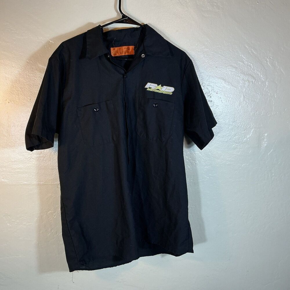 Raid Motorsports L Men’s Black Button Up Shirt Cornerstone Reichert Dorrance